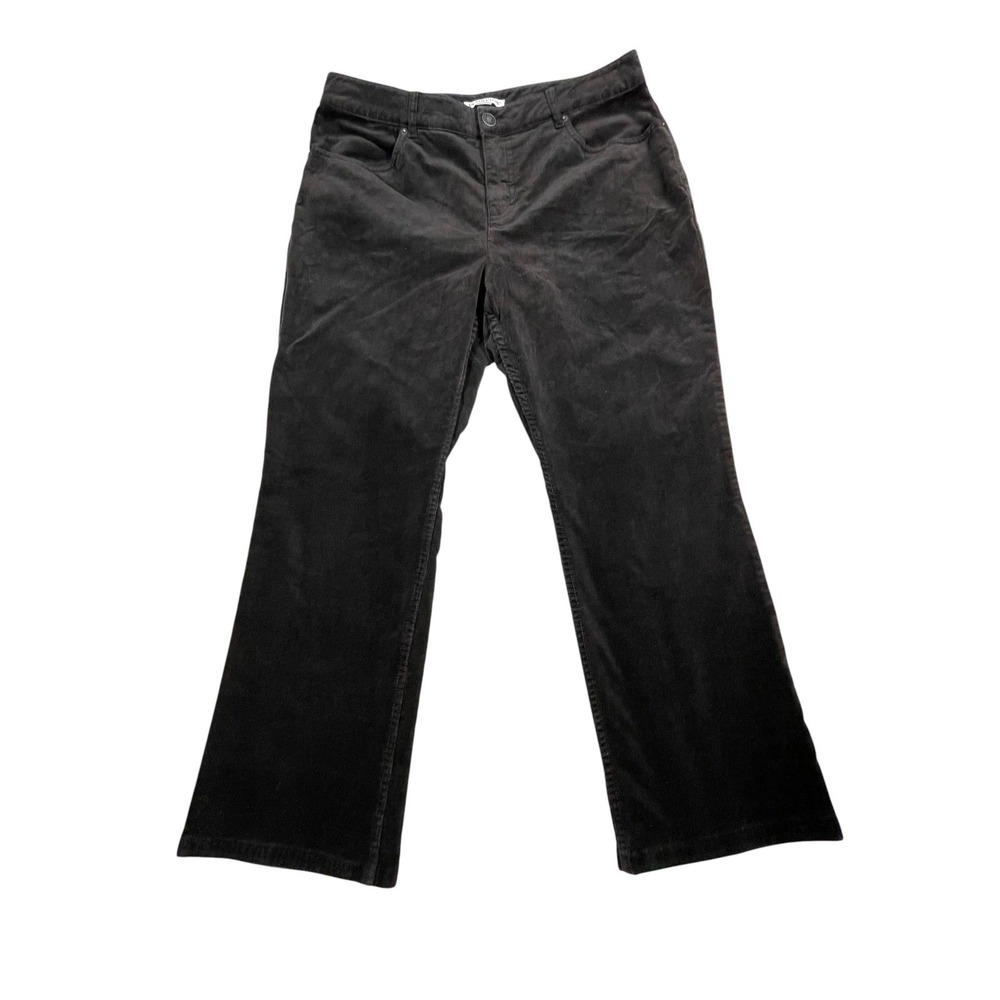 Pendleton Pants Womens 12 Black Corduroy Mid Rise Bootcut Leg Everyday Wear